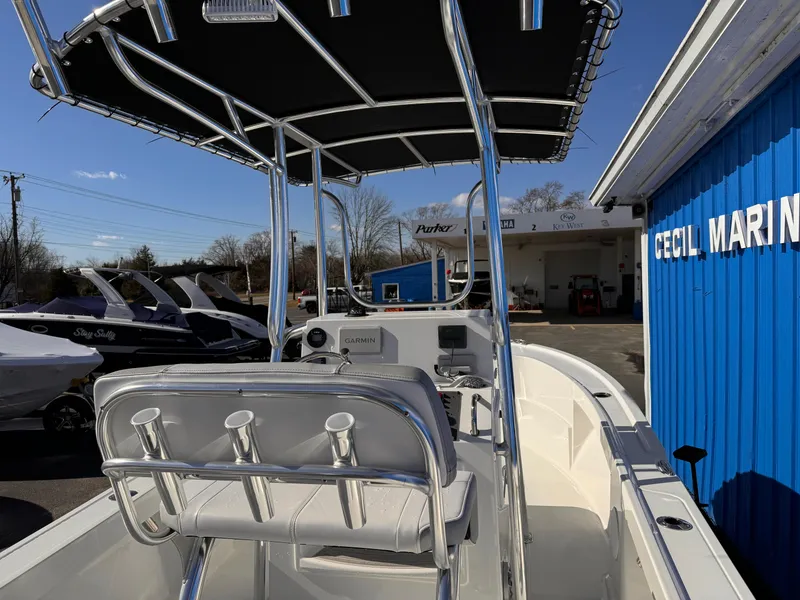 Slide: The Image of 2025 Parker 18SE Center Console boat at Cecil Marine dealership. - 8