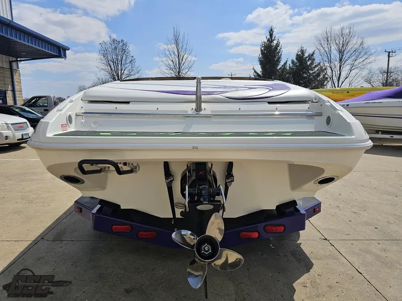 Slide: The Image of Rear view of a 2007 Nordic 28 Heat MCOB boat on a trailer. - 33