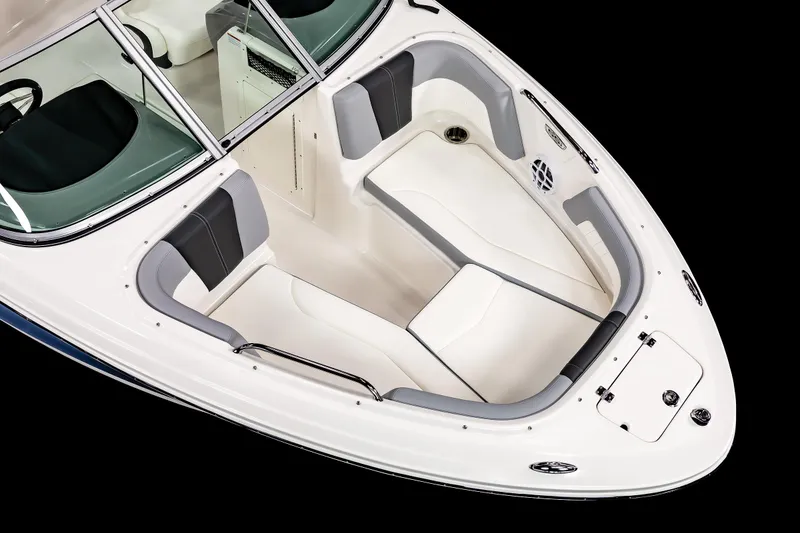 Slide: The Image of 2025 Chaparral 21 SSi OB boat interior with sleek seating and modern design. - 12