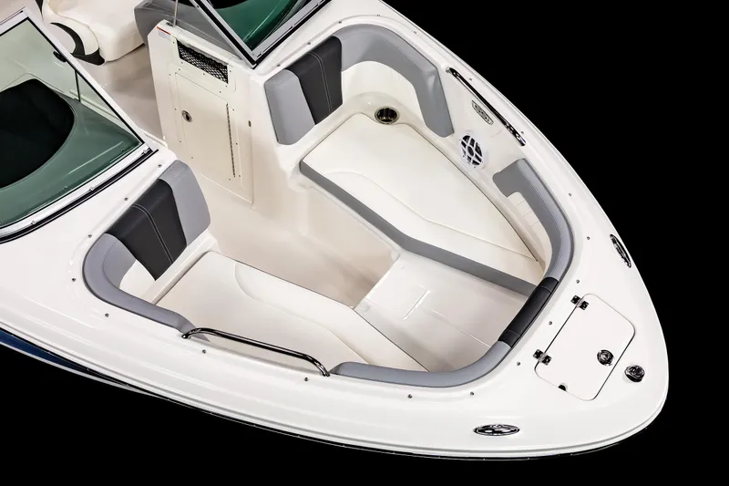 Slide: The Image of 2025 Chaparral 21 SSi OB boat interior with sleek seating and modern design. - 13