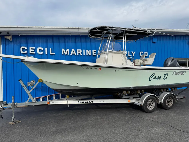 Slide: The Image of 2016 Parker 2300 Special Edition boat on trailer at Cecil Marine Supply Co. - 1