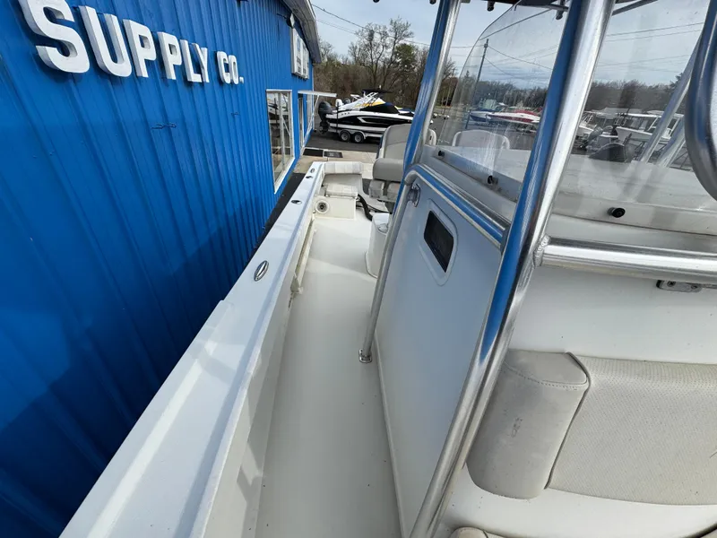 Slide: The Image of 2016 Parker 2300 Special Edition boat at supply company, side view. - 30