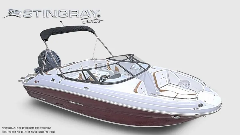 Slide: The Image of 2025 Stingray 211 DC boat with sleek design and modern features. - 6