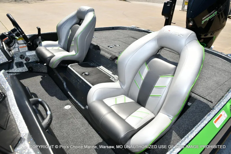 Slide: The Image of 2021 Nitro Z20 Pro Pack boat interior with stylish seats and modern design. - 15