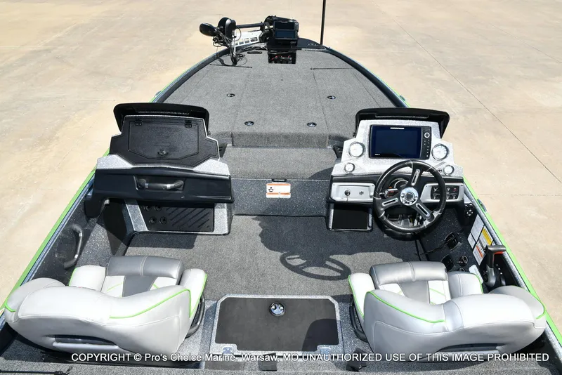 Slide: The Image of 2021 Nitro Z20 Pro Pack boat interior with dual seats and advanced dashboard controls. - 44