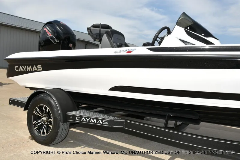 Slide: The Image of 2023 Caymas CX 18 boat with 150 Mercury Pro-XS 4 Stroke engine on trailer. - 15