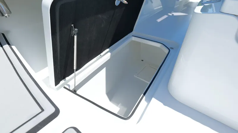 Slide: The Image of Storage compartment on a 2022 Costa Custom Boats 264 HC, open and spacious. - 35