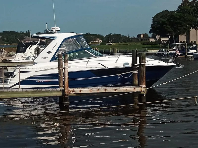 Slide: The Image of 2021 Monterey 335 Sport Yacht docked on a sunny day. - 3