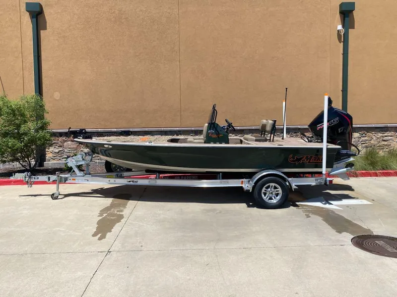 The Image of 2025 Mako 18 Pro Skiff Backwater Edition on trailer, parked outdoors. - 0