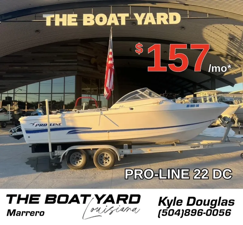 Slide: The Image of 2002 Pro-Line 22DC boat on trailer at The Boat Yard, $157/month offer. - 0