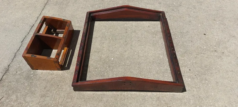 Slide: The Image of Wooden parts from a 1955 Concordia 41 Yawl on concrete surface. - 18