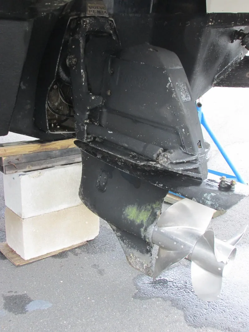 Slide: The Image of 2011 Chaparral 264 Sunesta boat propeller and stern drive detail. - 39