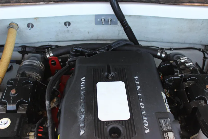 Slide: The Image of Engine compartment of a 2004 Chris-Craft Corsair 25 with Volvo Penta engine. - 6