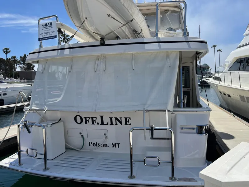 Slide: The Image of Luxury yacht "Off.Line" docked, Symbol PHMY 2007 model, Polson, MT. - 15