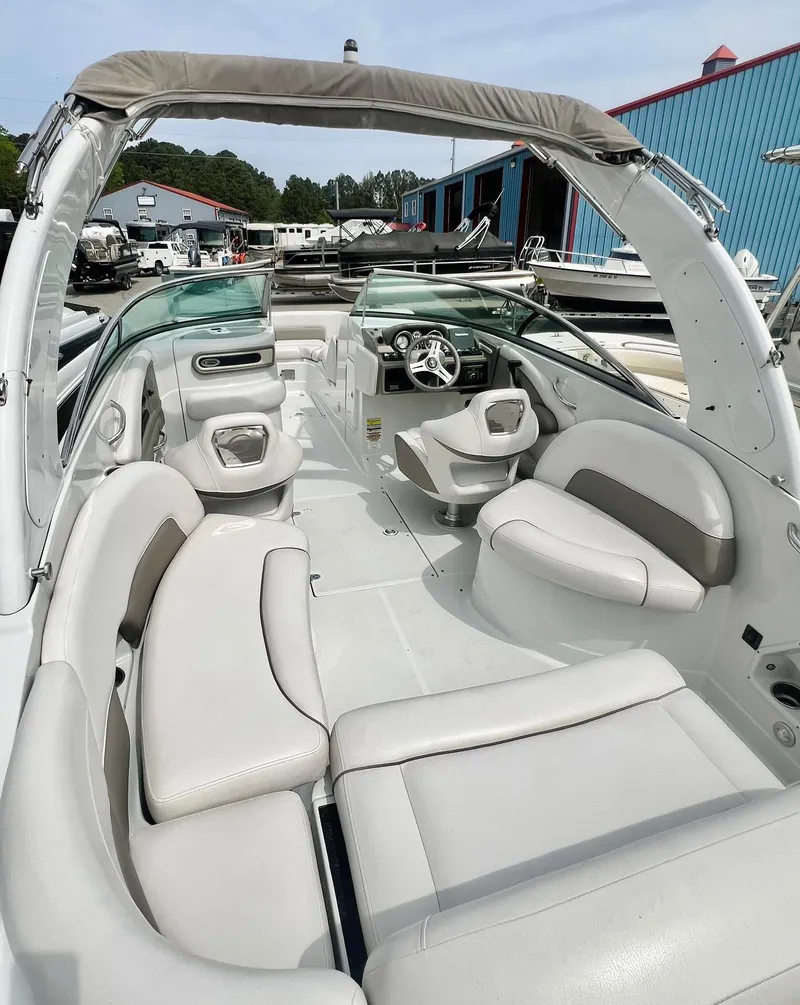 Slide: The Image of 2016 Crownline Eclipse E4 XS boat with spacious seating and modern design. - 31