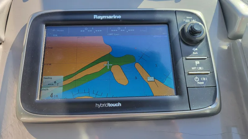 Slide: The Image of Raymarine HybridTouch navigation system on 2008 Monterey 315 Sport Yacht. - 4
