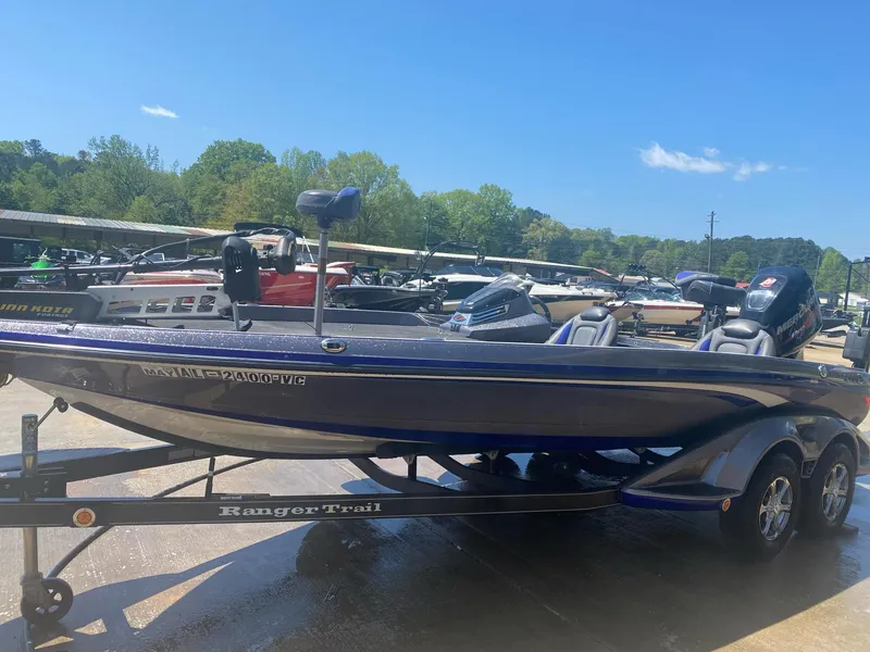 Slide: The Image of 2017 Ranger Z-520 "RANGER CUP EDITION" boat on trailer, parked outdoors. - 7