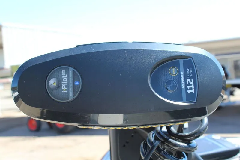 Slide: The Image of Close-up of a 2007 Ranger Z21 boat's iPilot trolling motor control panel. - 12