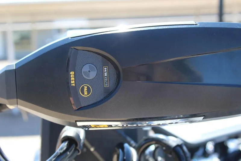 Slide: The Image of 2025 Phoenix 921 ELITE boat motor with Quest Pair feature, close-up view. - 11