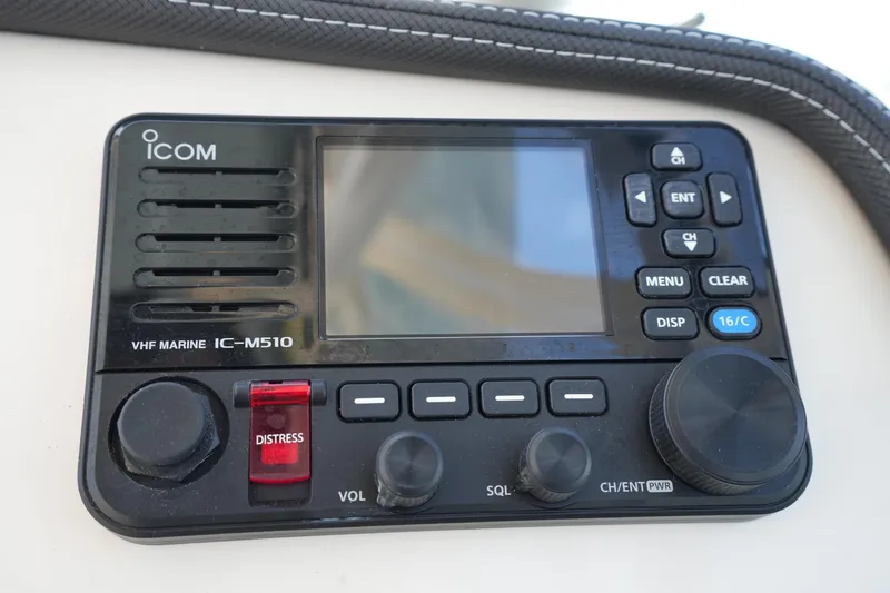 Slide: The Image of VHF marine radio Icom IC-M510 on Grady-White Freedom 235, 2022 model. - 27