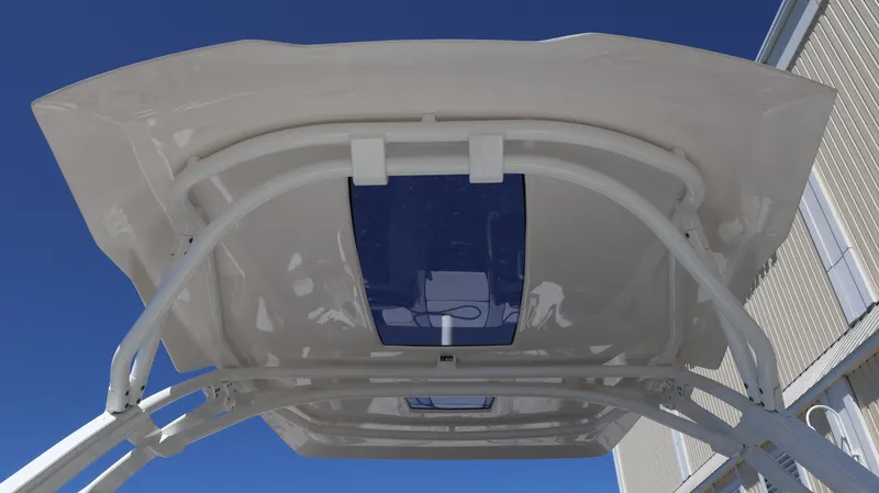 Slide: The Image of 2020 Yamaha Boats 275 SD hardtop with blue sky background. - 17