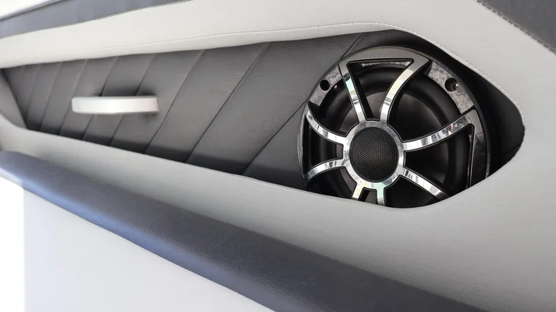 Slide: The Image of 2020 Yamaha Boats 275 SD interior speaker detail with sleek design. - 25