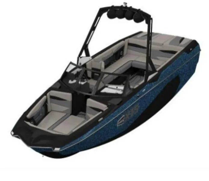 Slide: The Image of 2025 Axis A245 boat with sleek design, spacious seating, and modern features. - 1