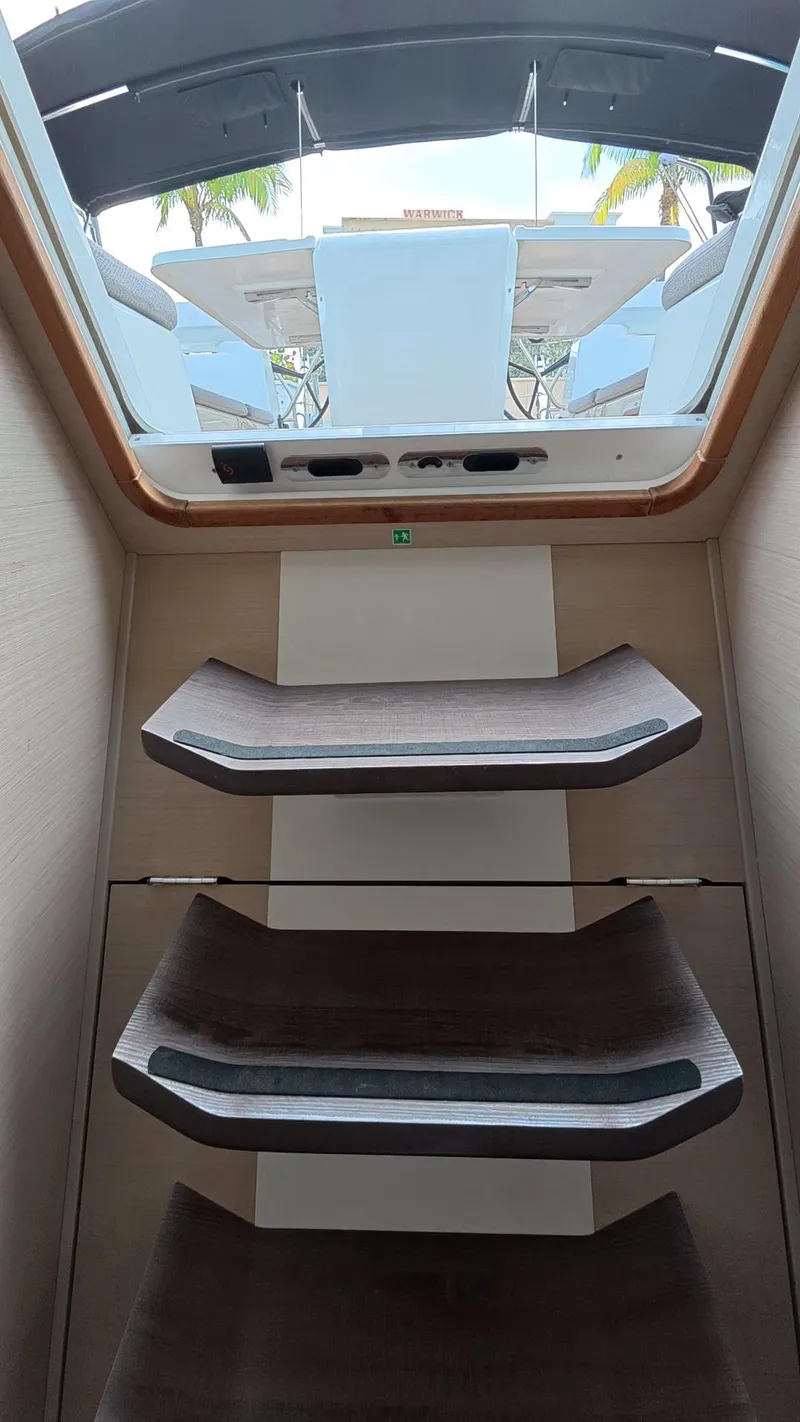 Slide: The Image of Shower area inside a 2021 Jeanneau 54 yacht, featuring modern fixtures and sleek design. - 37