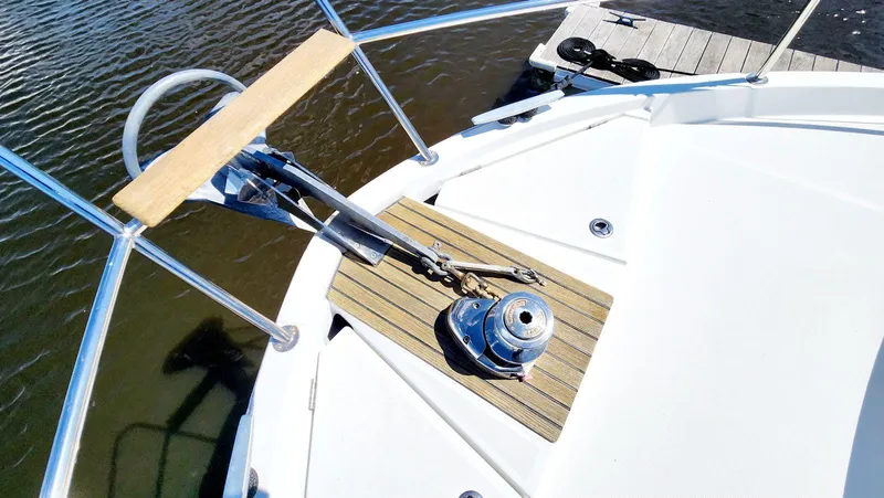 Slide: The Image of Bow of 2015 Beneteau Swift Trawler 34 with anchor and winch system. - 7