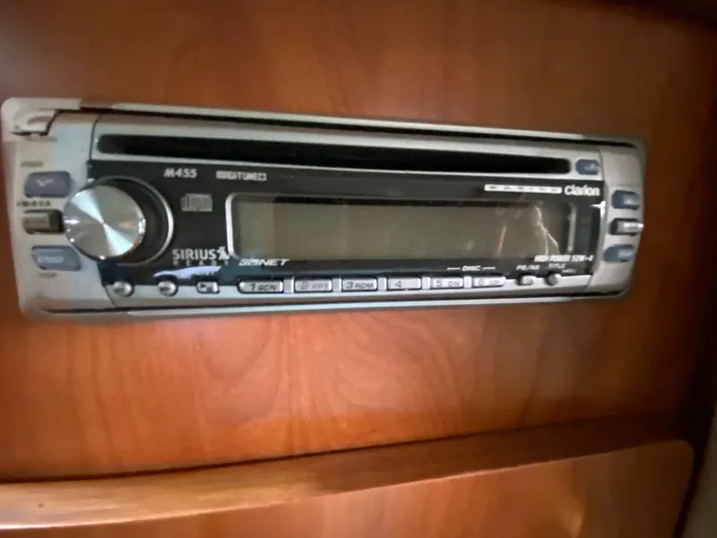 Slide: The Image of Clarion marine stereo system in 2006 Rinker 270 Express Cruiser. - 21