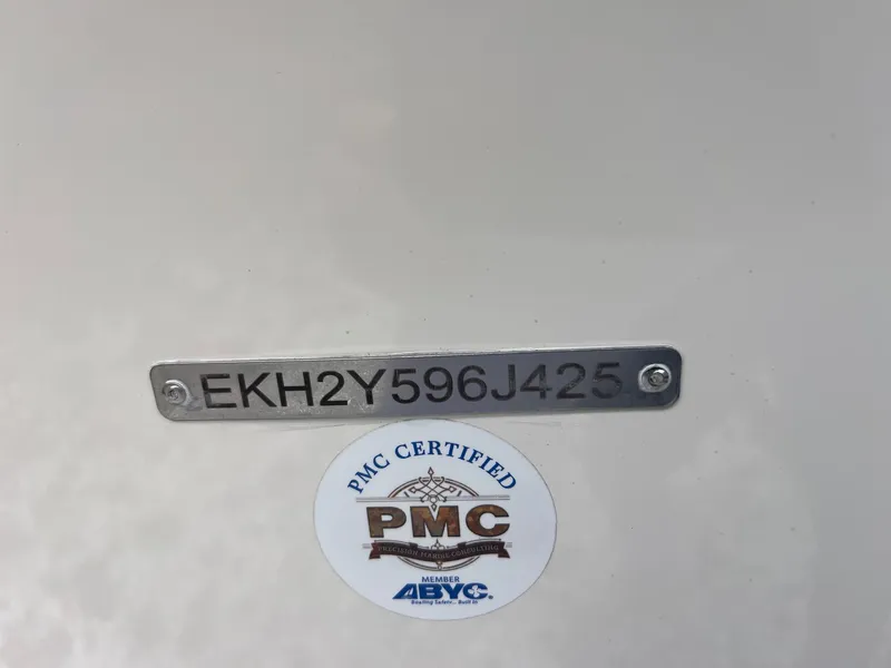 Slide: The Image of 2025 Carolina Skiff 21 LS with PMC certification and hull identification number. - 18