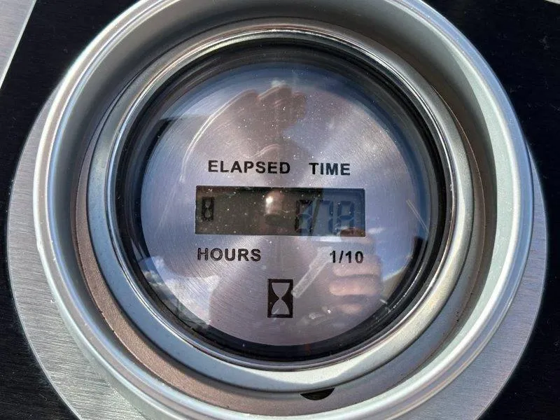 Slide: The Image of Elapsed time gauge on 2023 Crest Caribbean RS 230 SLC, showing 778 hours. - 26