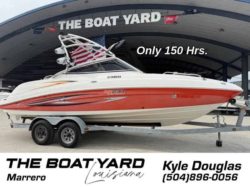 Slide: The Image of 2007 Yamaha AR 230 boat on trailer at The Boat Yard, Marrero, Louisiana. - 0