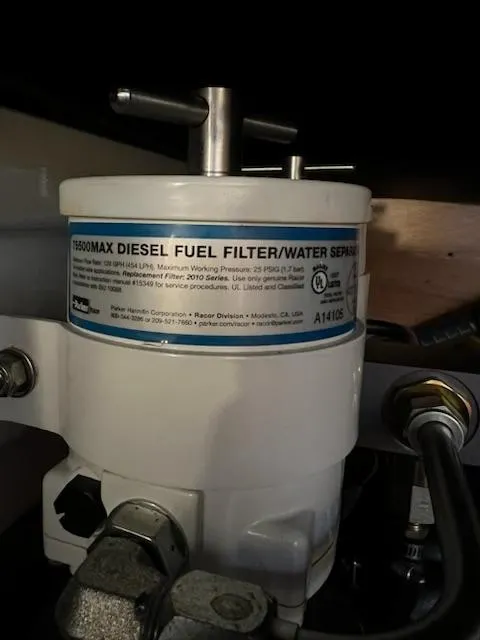Slide: The Image of Diesel fuel filter and water separator on 2017 Jeanneau Sun Odyssey 51 yacht. - 31