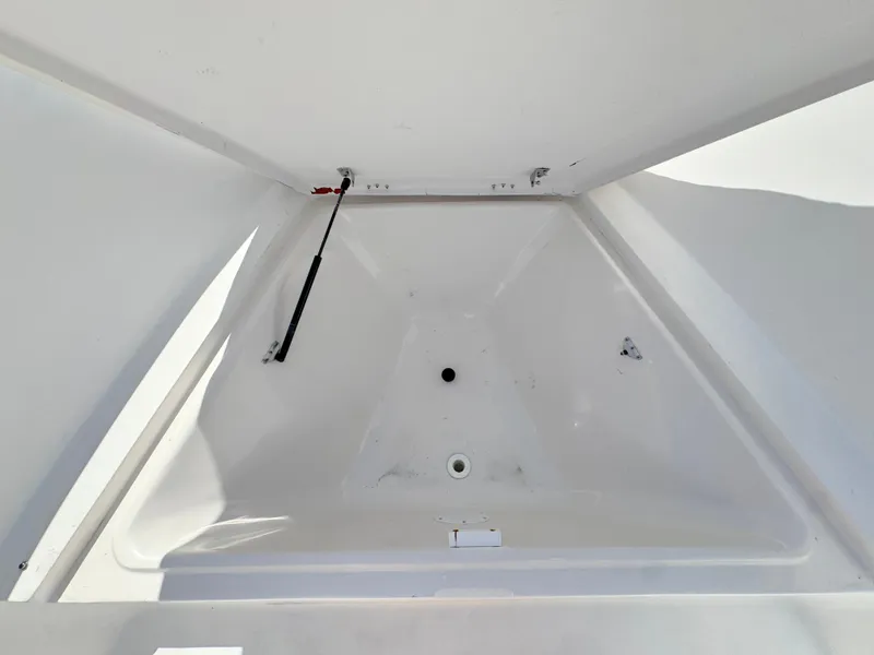 Slide: The Image of 2005 Sea Chaser 2100 Offshore boat storage compartment, open and empty. - 9