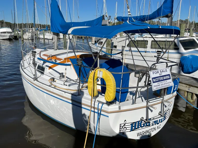 Slide: The Image of 1982 Catalina 30 sailboat for sale, docked in marina, Washington, NC. - 2