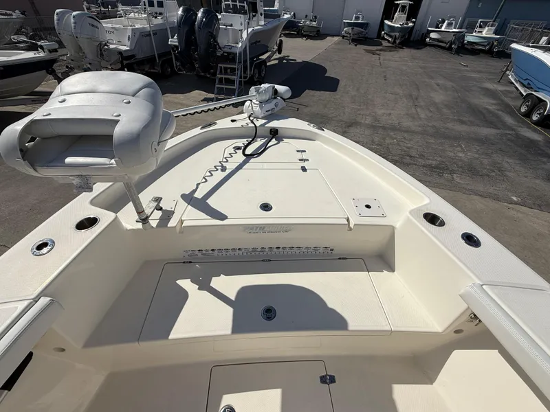 Slide: The Image of 2023 Pathfinder 2400 Open boat deck, featuring spacious layout and modern design. - 9