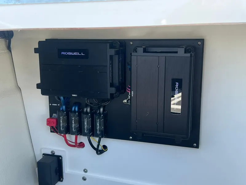 Slide: The Image of 2022 Cobalt R8 Outboard electrical panel with Roswell components. - 10