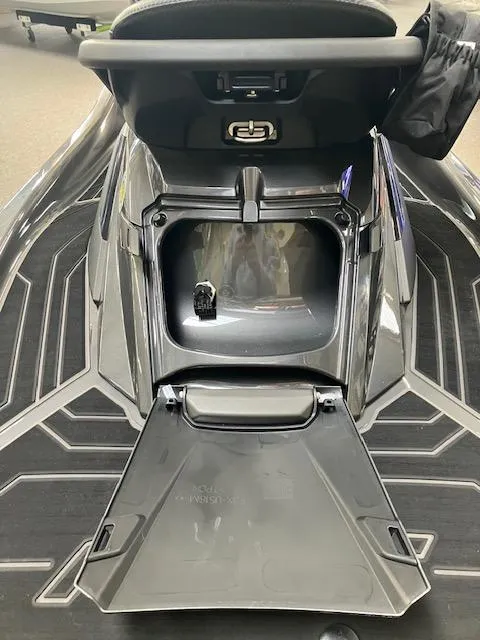 Slide: The Image of 2025 Yamaha WaveRunner FX HO storage compartment open, showcasing interior design. - 15