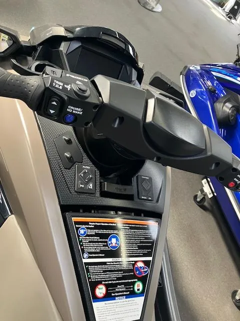 Slide: The Image of 2025 Yamaha WaveRunner FX HO dashboard and controls in showroom setting. - 9