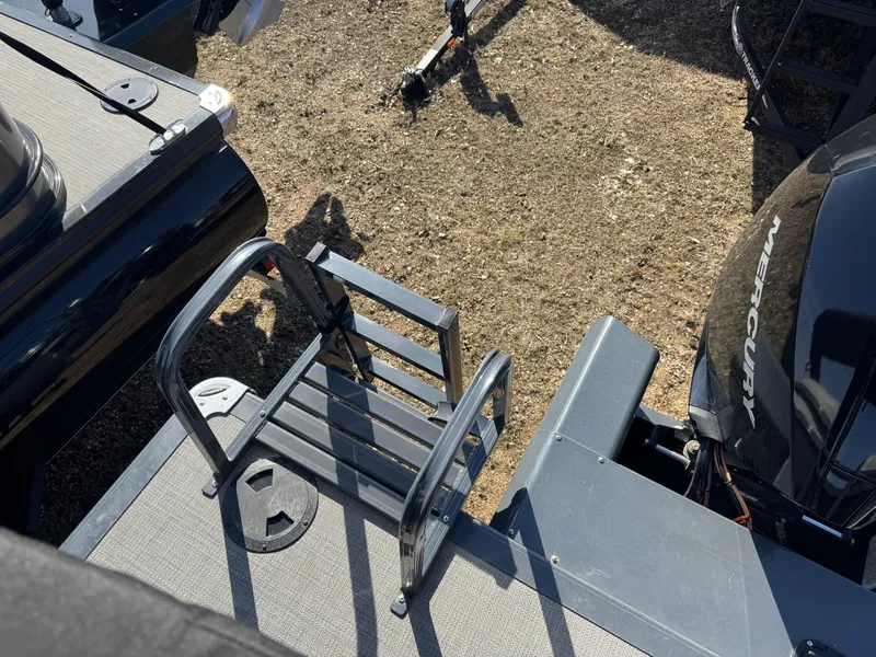 Slide: The Image of Luxurious seating in 2020 Regency 230 LE3 boat, featuring plush upholstery and ergonomic design. - 7