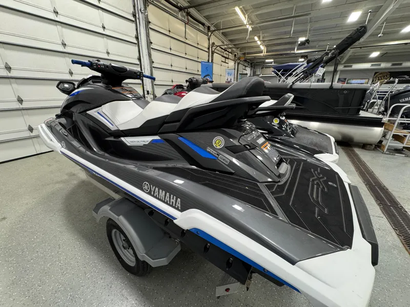 Slide: The Image of 2019 Yamaha WaveRunner FX Cruiser HO in a showroom, side view. - 23
