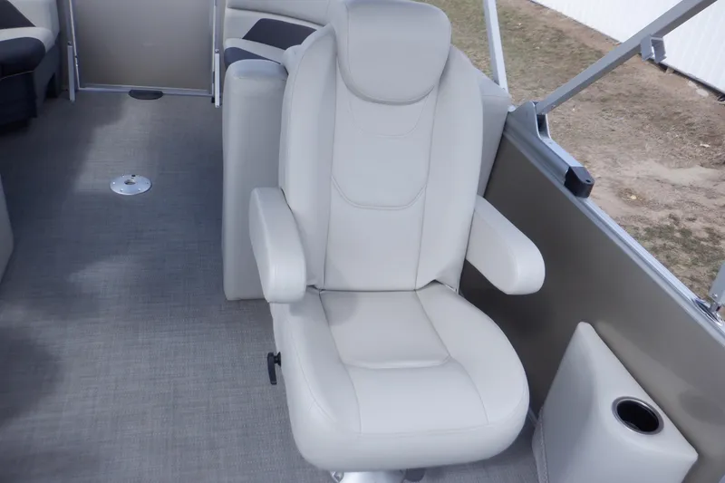 Slide: The Image of 2024 SunChaser Geneva Cruise 22 LR DH interior seating and side panel detail. - 17