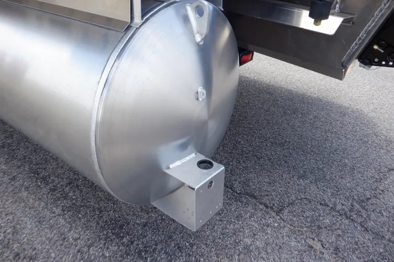 Slide: The Image of 2024 SunChaser Geneva Cruise 22 LR DH boat, close-up of model name on metallic surface. - 35