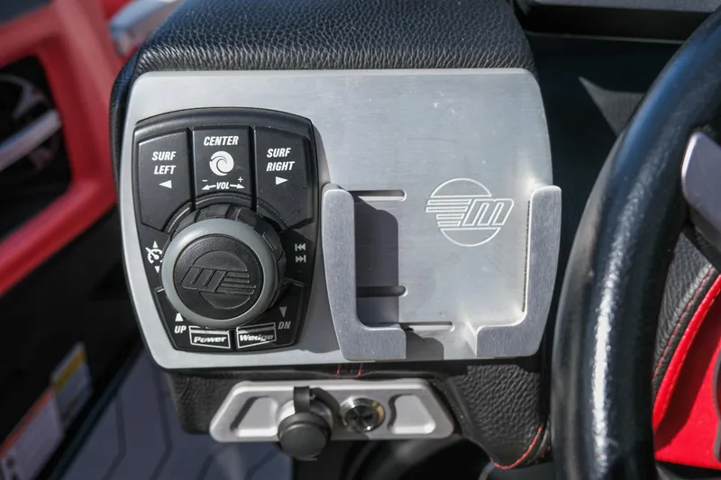 Slide: The Image of Control panel of 2017 Malibu Wakesetter 22 MXZ boat with surf settings. - 20