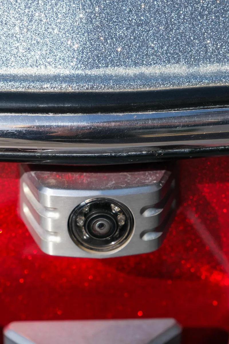 Slide: The Image of Close-up of a 2017 Malibu Wakesetter 22 MXZ rear camera. - 31