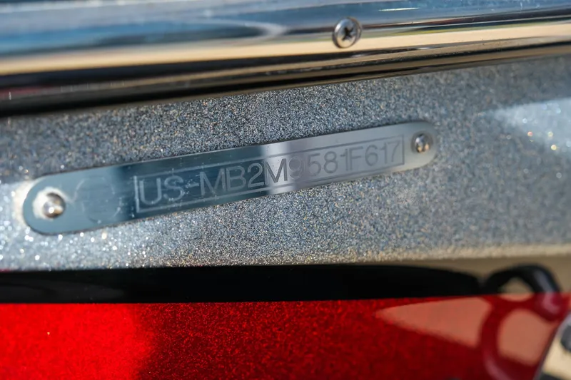 Slide: The Image of 2017 Malibu Wakesetter 22 MXZ hull identification number plate close-up. - 32