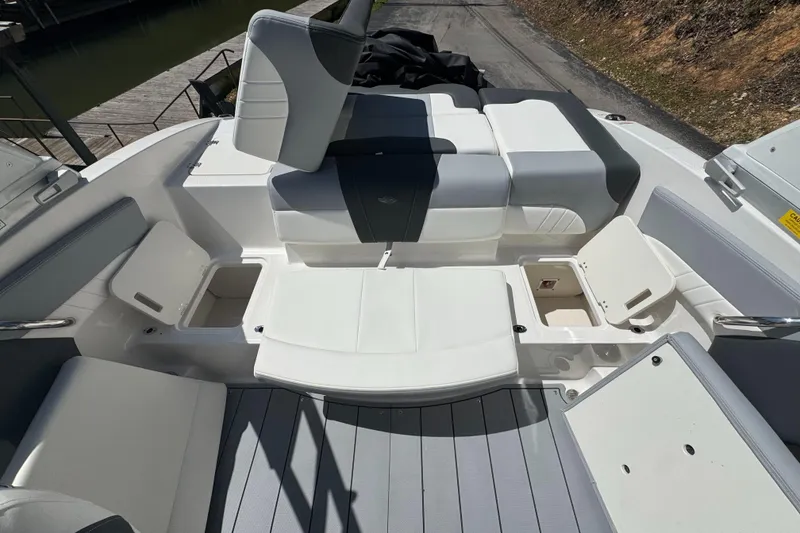 Slide: The Image of Interior of 2024 Chaparral 21 SSi with seating area. - 11