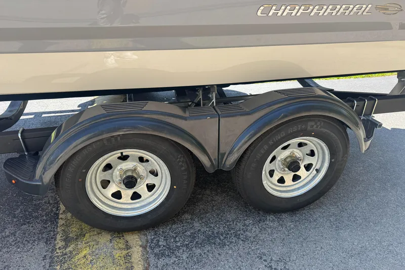 Slide: The Image of 2024 Chaparral 21 SSi boat trailer with dual axle. - 41
