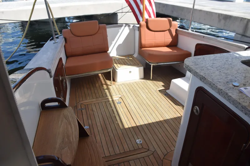 Slide: The Image of Cockpit view aft from helm deck - Granite counter - 9